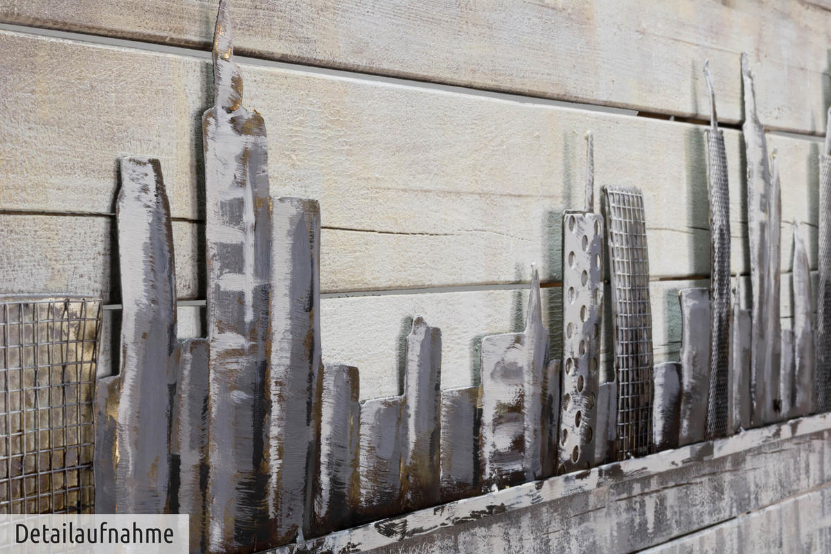 HOLZBILD Grau 150/50 cm - Beige/Grau, Holz (4.31/50cm) - KUNSTLOFT