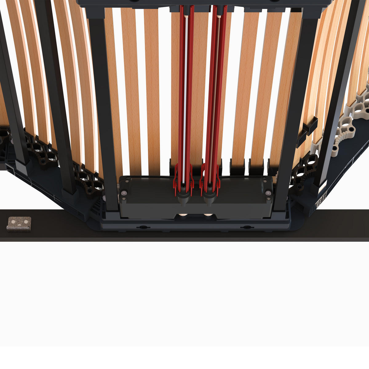LATTENROST "Quattro Move", 80 x 200 cm, stufenlos elektrisch verstellbar, zwei Motoren - Grau, Holz (80/200cm) - Hn8 Schlafsysteme