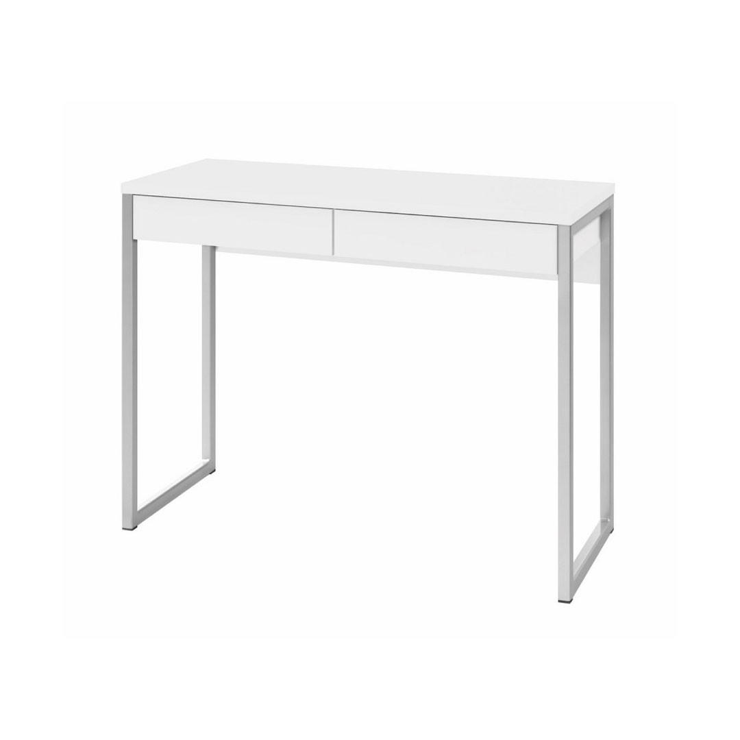 SCHREIBTISCH Fula Weiß Hochglanz 102/40/76 cm - Weiß, Holzwerkstoff (40/102/76cm) - ebuy24