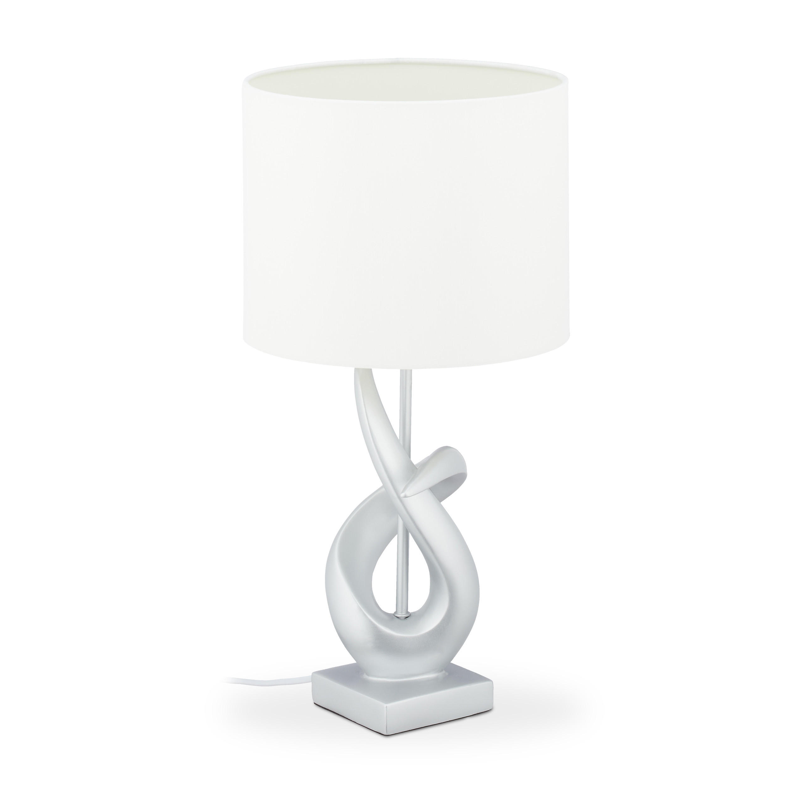 TISCHLAMPE - Multicolor, Kunststoff/Textil (25/25/50cm) - Relaxdays