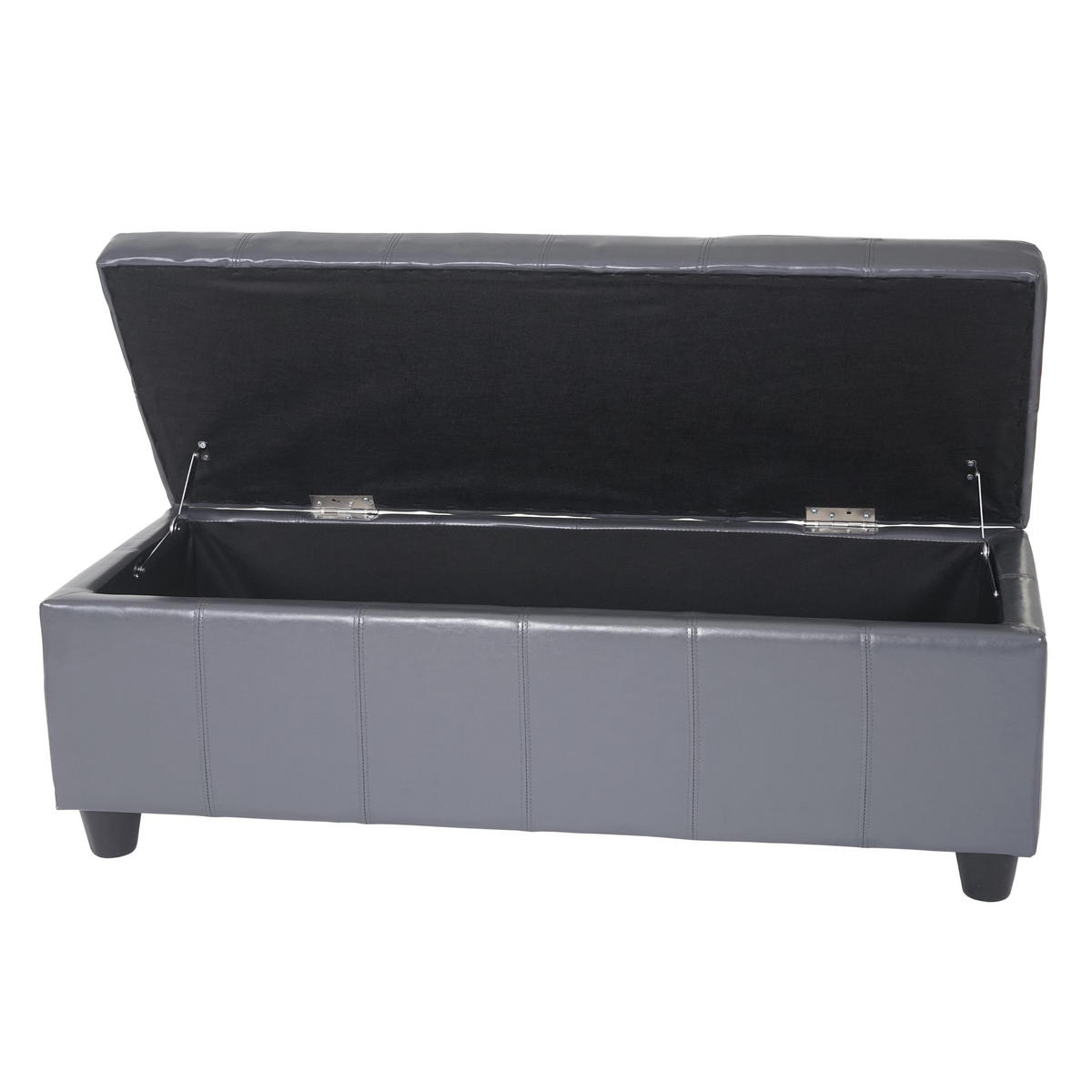 AUFBEWAHRUNGS-TRUHE Grau - Grau, Leder (112/45/45cm) - MCW