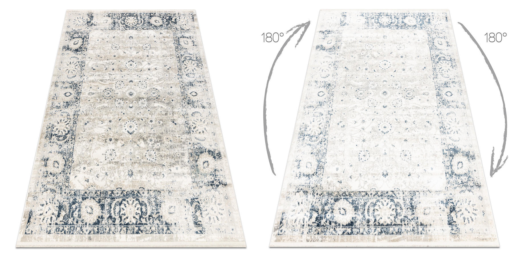 TEPPICH Distin 120/170 cm - Blau, Textil (120/170cm) - rugsX