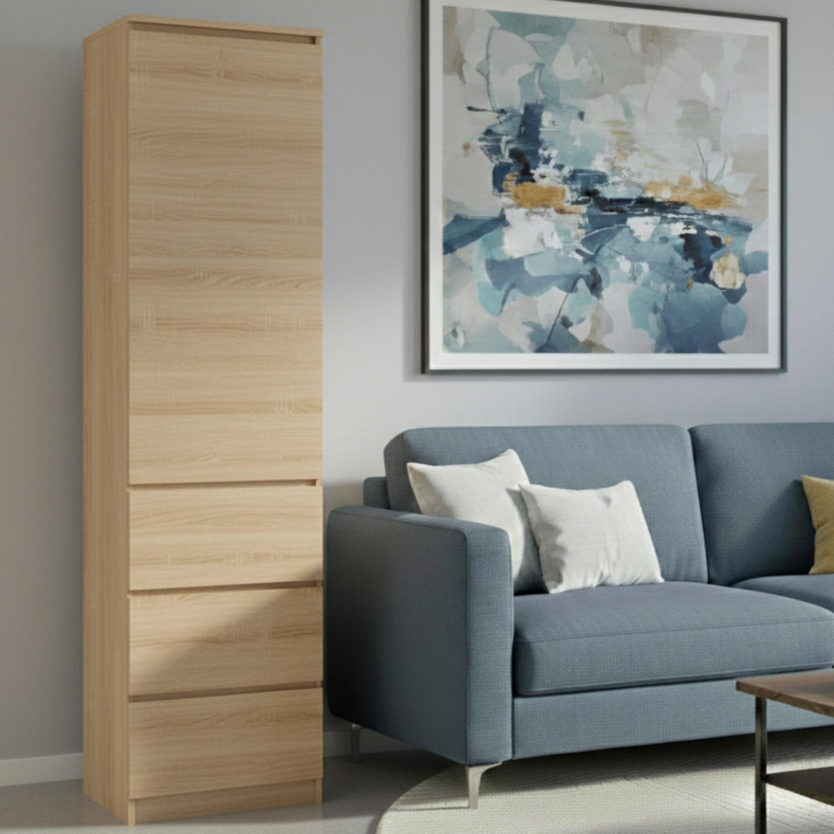 KLEIDERSCHRANK in Sonoma - Sonoma Eiche, Holzwerkstoff (50/180.5/40cm) - Home Collective