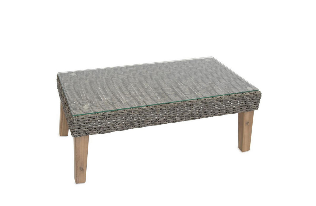 GARTEN-SITZGRUPPE Montecristo Anthrazit Polyrattan für 4 Personen - Grau, Kunststoff - bellavista - Home & Garden