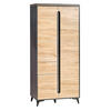 KLEIDERSCHRANK Gapi Fresco grau / Bergesche 90 / 52 / 199cm - Multicolor/Braun, Holz/Holzwerkstoff (90/199/52cm) - Feldmann-Wohnen