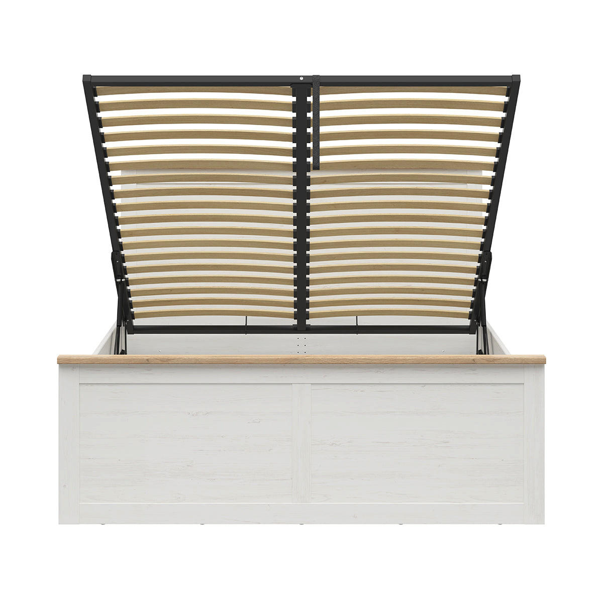 BOXBETT 160/200 Aksel Weiß - Weiß, Holzwerkstoff (160/200cm) - Petits-meubles