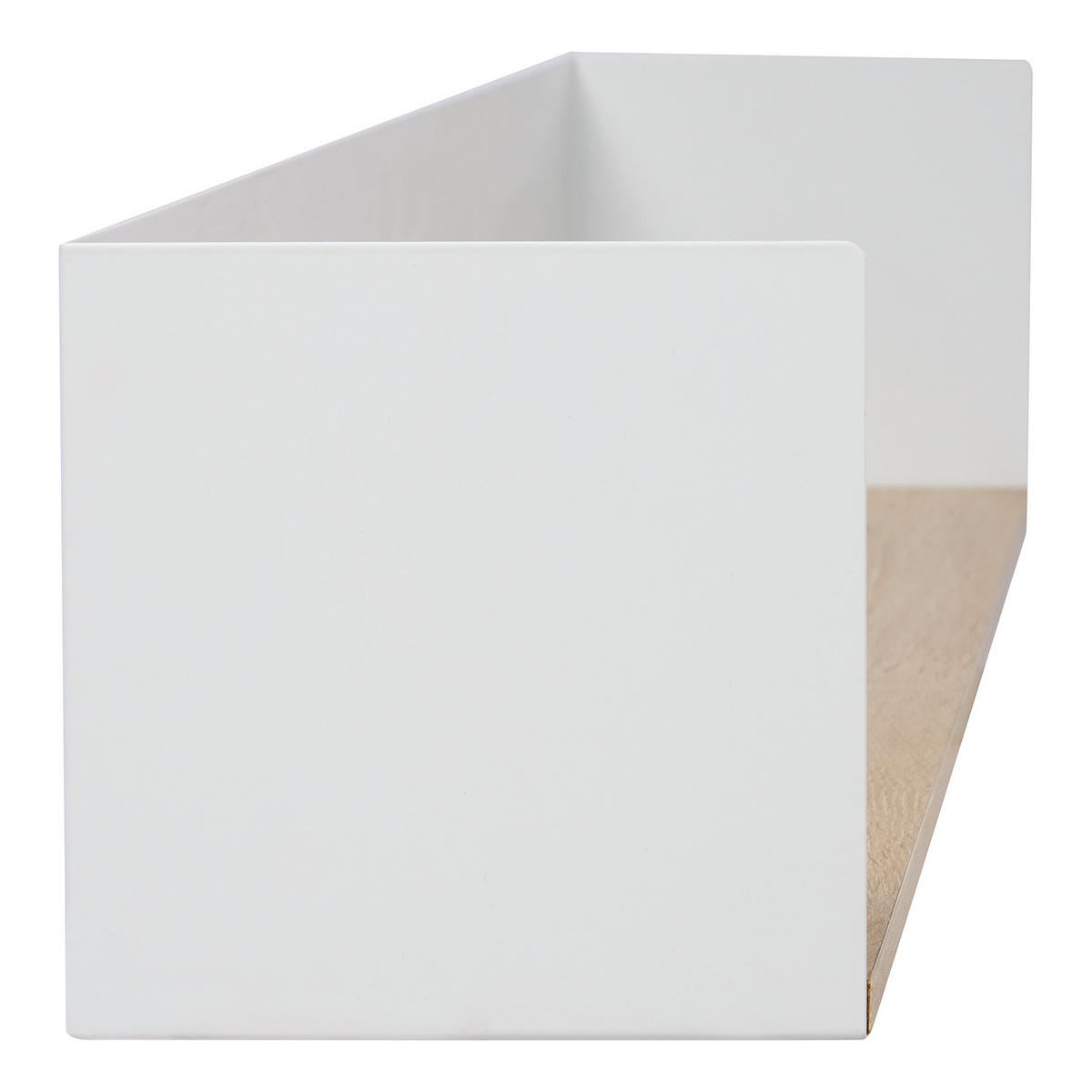 WANDBOARD - Echtholzfurnier - Tanne / Eisen - Weiß, Holzwerkstoff/Metall (60/12/12cm) - home24