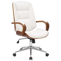 BÜROSTUHL Nyxar walnuss/weiß - Chromfarben/Weiß, Metall (60/110/68cm) - TPFLiving