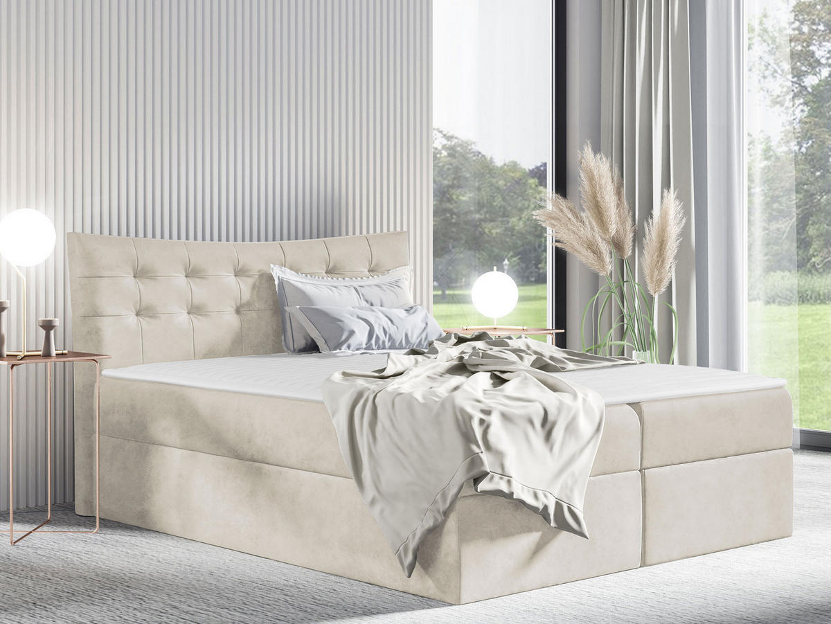 BOXBETT Havana - H3 - Kaschmir, Holz (180/200cm) - MIRJAN24