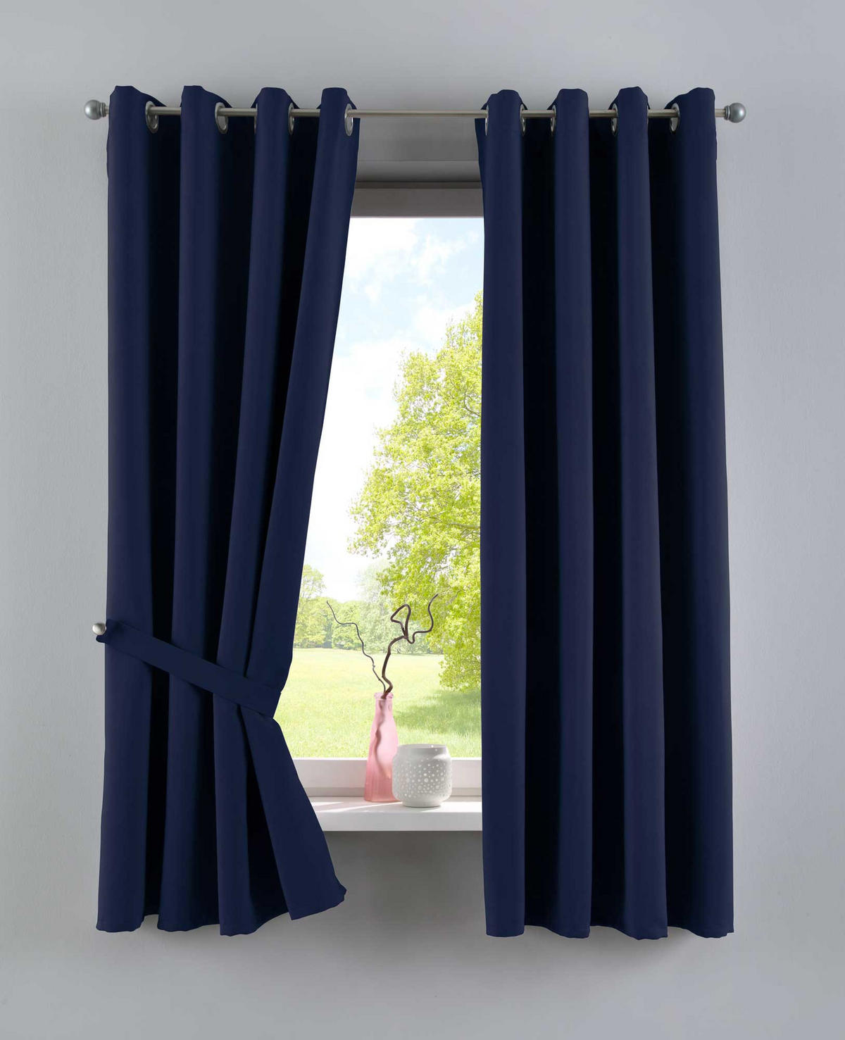 VORHANG »NEW YORK« HxB 160x140 cm Blau - Blau, Textil (140/160cm) - Gardinenbox