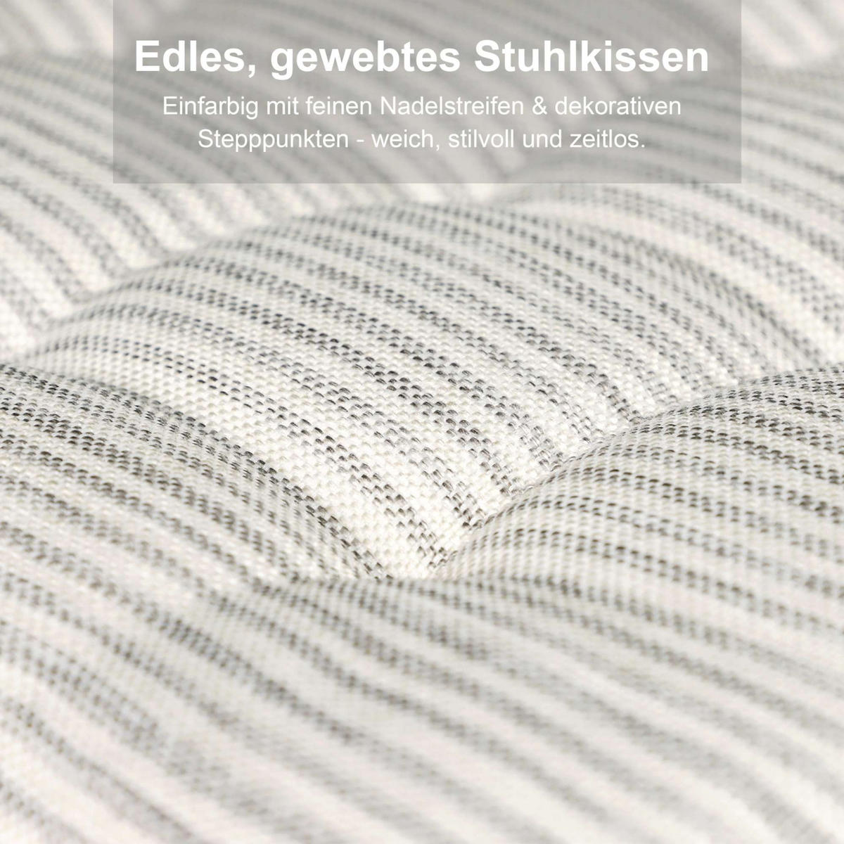 SITZKISSEN 4er Sparset FRESHSTRIPE4ER - Hellgrau, Textil (40/40/5cm) - Tom Tailor