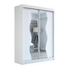 SCHWEBETÜRENSCHRANK 120 CM RIMA Farbe: Weiß / weiß / weiß - Weiß, Holzwerkstoff (120/215/59.5cm) - A&J MöbelLand