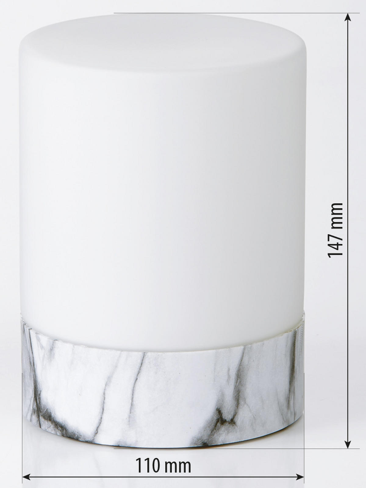 LED-TISCHLAMPE - dekorativ mit integriertem Akku und USB-Ladung für Innen- und Außenbereich - Weiß, Kunststoff (11/11/14.5cm) - Northpoint
