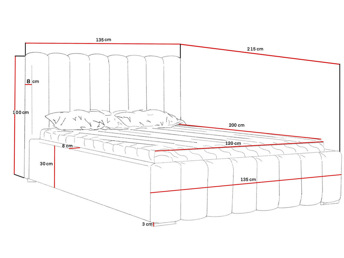 POLSTERBETT Golden Premium 120x200 cm, Doppelbett mit Bettkasten, Lattenrost und Matratze, Velourstoff: Grün - Grün, Holz/Textil (120/200cm) - Marpur