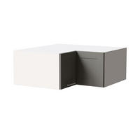 ECKAUFSATZSCHRANK Oslo W14/90/36 Weiß / Dust Grey Matt 90 / 90 / 36cm - Weiß/Grau, Holz/Holzwerkstoff (90/36/90cm) - Feldmann-Wohnen