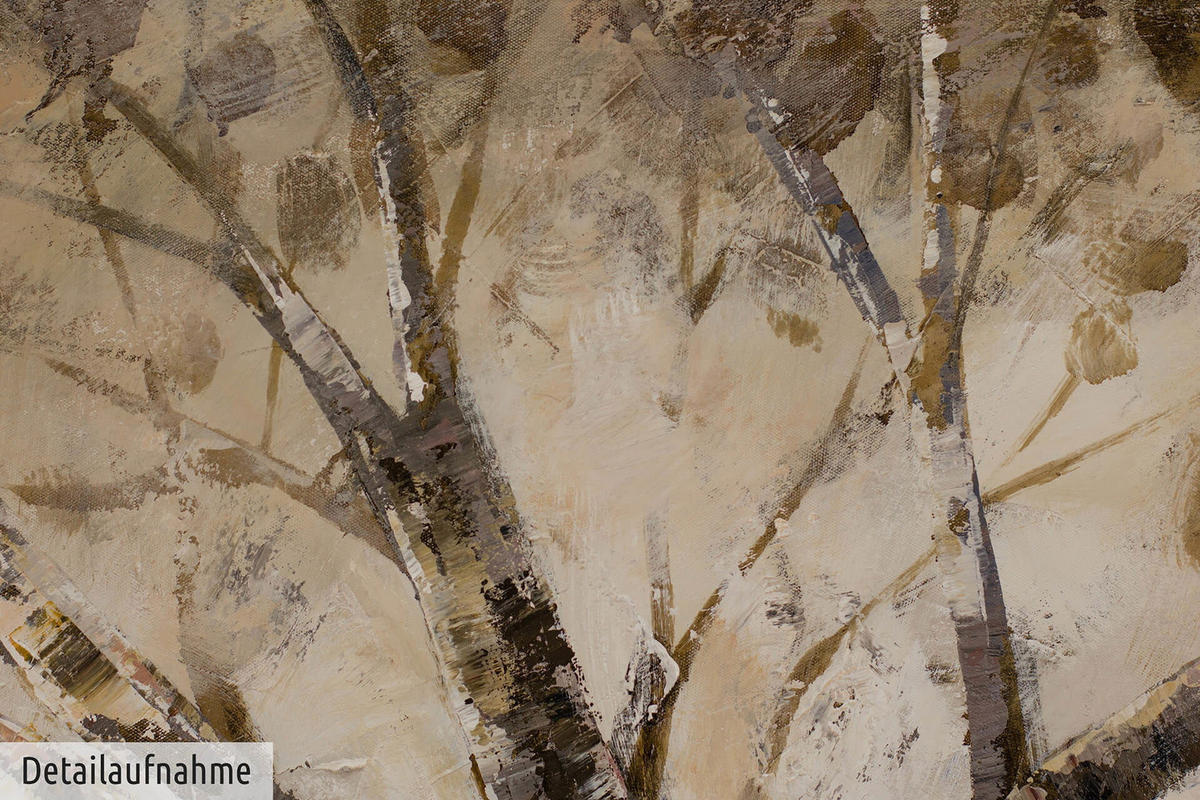 ACRYLBILD HANDGEMALT 120/60 cm - Weiß, Holz/Textil (120/60cm) - KUNSTLOFT