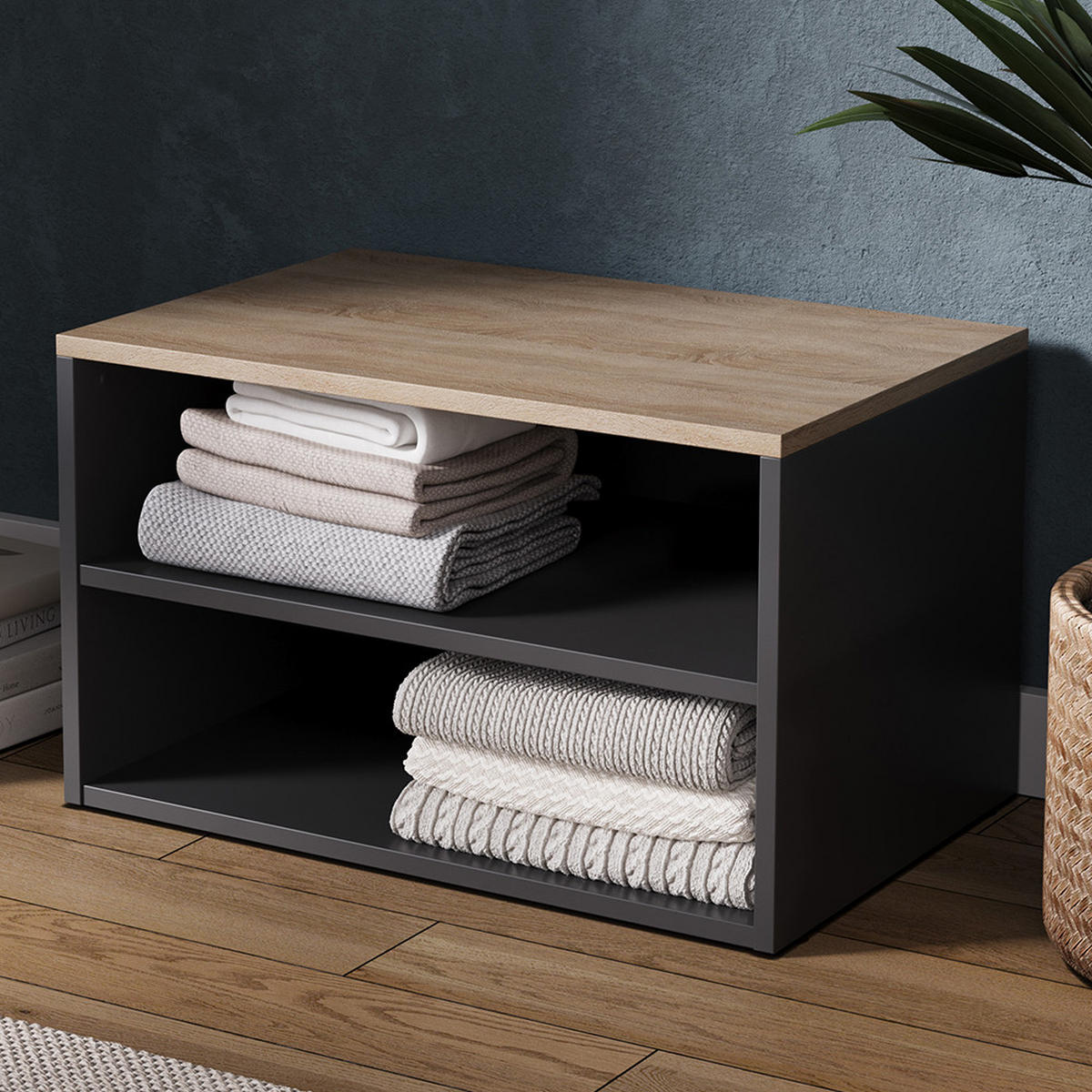 KOMODA Betti Anthracite/Sonoma - Sonoma dub/antracitová, kompozitní dřevo (60/36/40cm) - Vicco