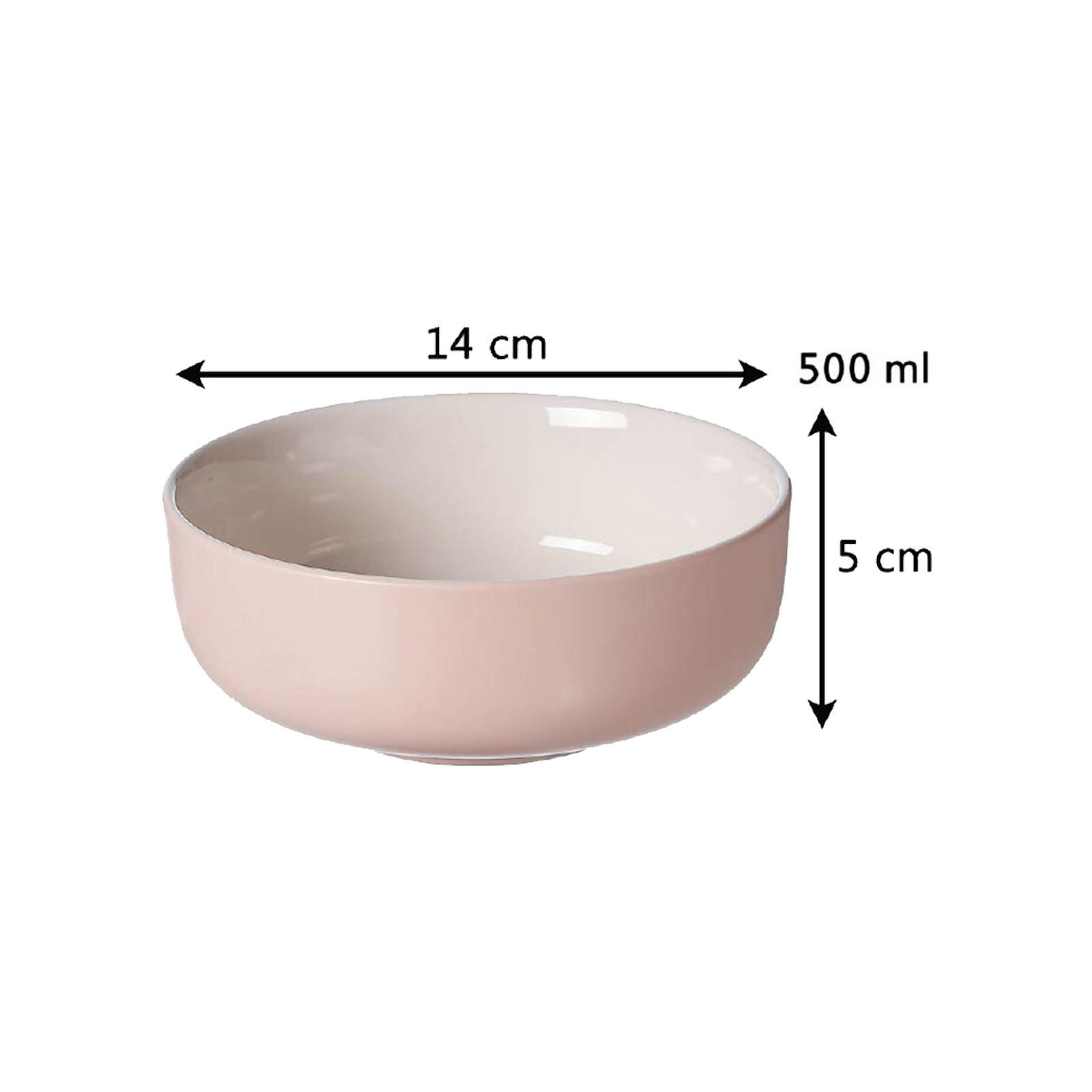 MÜSLISCHALEN Jasper Rosa ø 14.0 cm 6er Set - Rosa, Keramik (14cm) - Ritzenhoff Breker