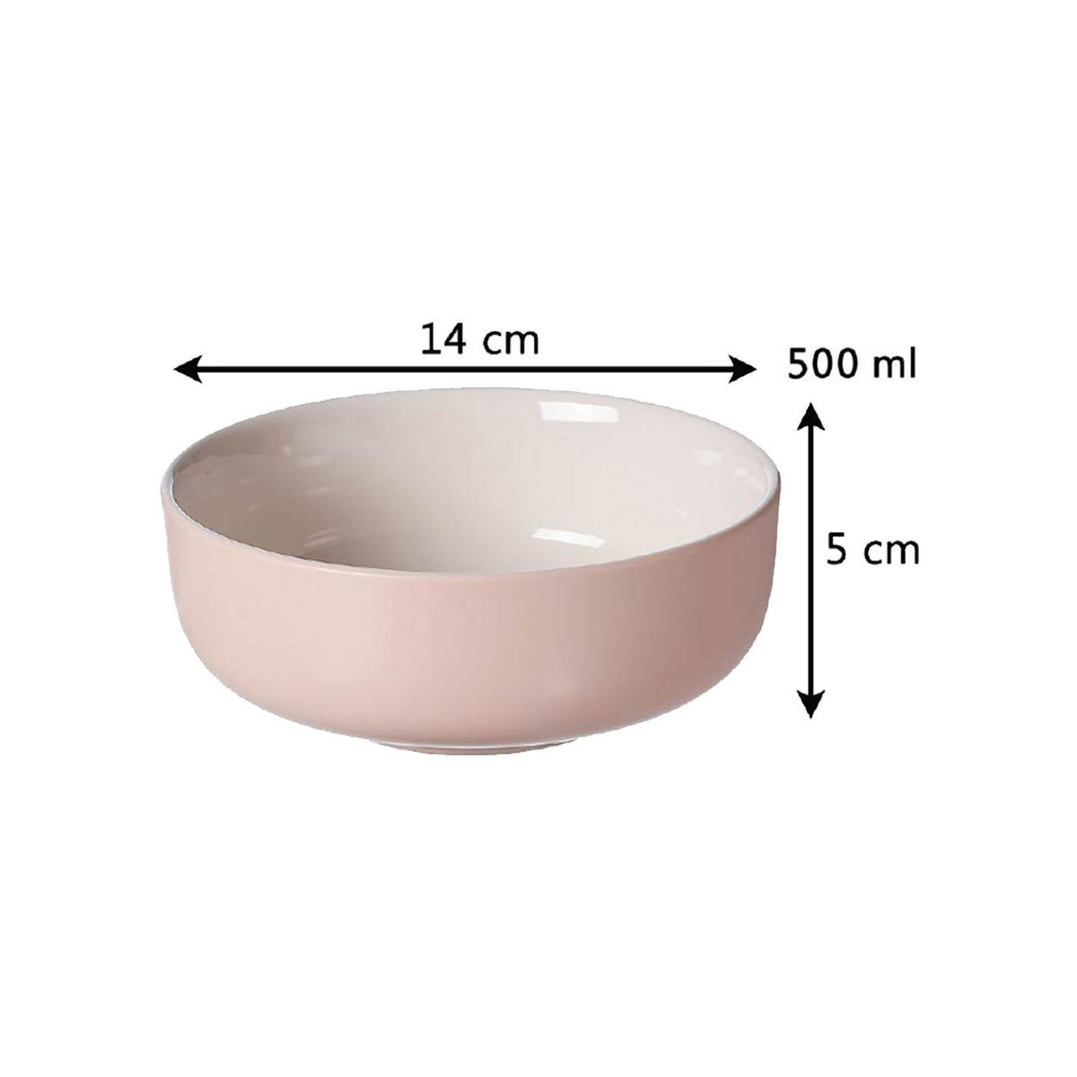 MÜSLISCHALEN Jasper Rosa ø 14.0 cm 6er Set - Rosa, Keramik (14cm) - Ritzenhoff Breker