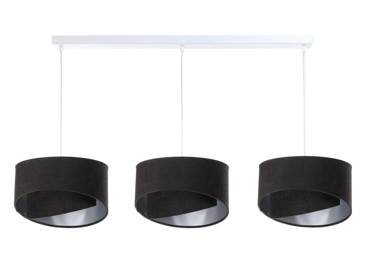HÄNGELEUCHTE Schwarz 30/18 cm - Silberfarben, Kunststoff (30/0.3/18cm) - ONZENO