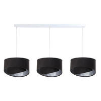HÄNGELEUCHTE Schwarz 30/18 cm - Silberfarben, Kunststoff (30/0.3/18cm) - ONZENO