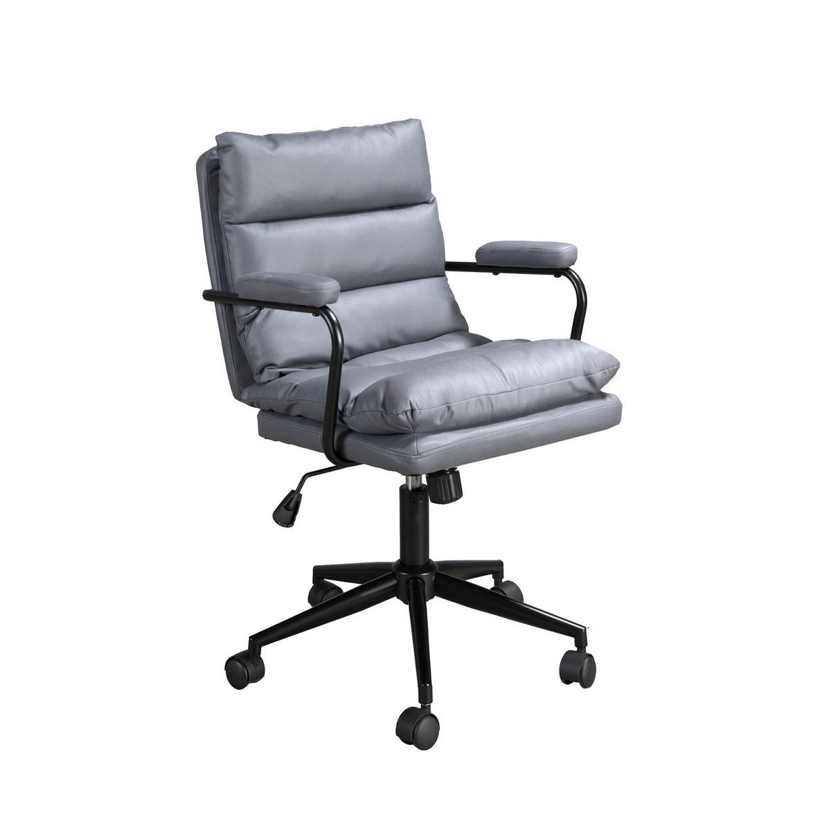 CHEFSESSEL asymmetrisch Grau Schwarz 59/63/90 cm - Grau, Textil/Metall (59/90/63cm) - ANGEL CERDA