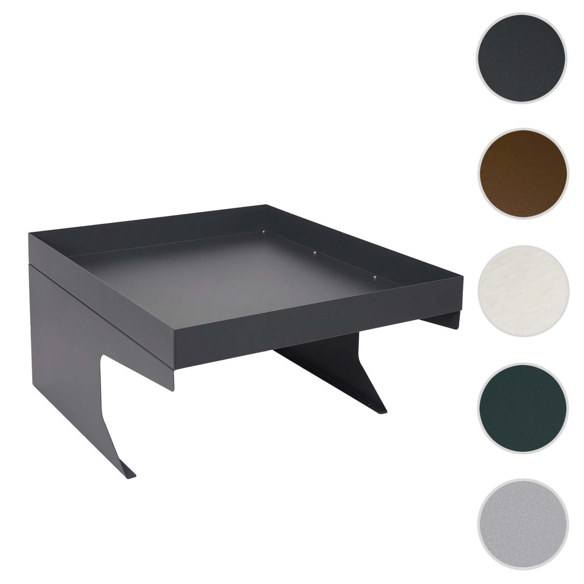 MÄHROBOTER-GARAGE mit Pflanzkasten 37x60x70cm Metall Edelstahl - Anthrazit, Metall (60/37/70cm) - PROREGAL