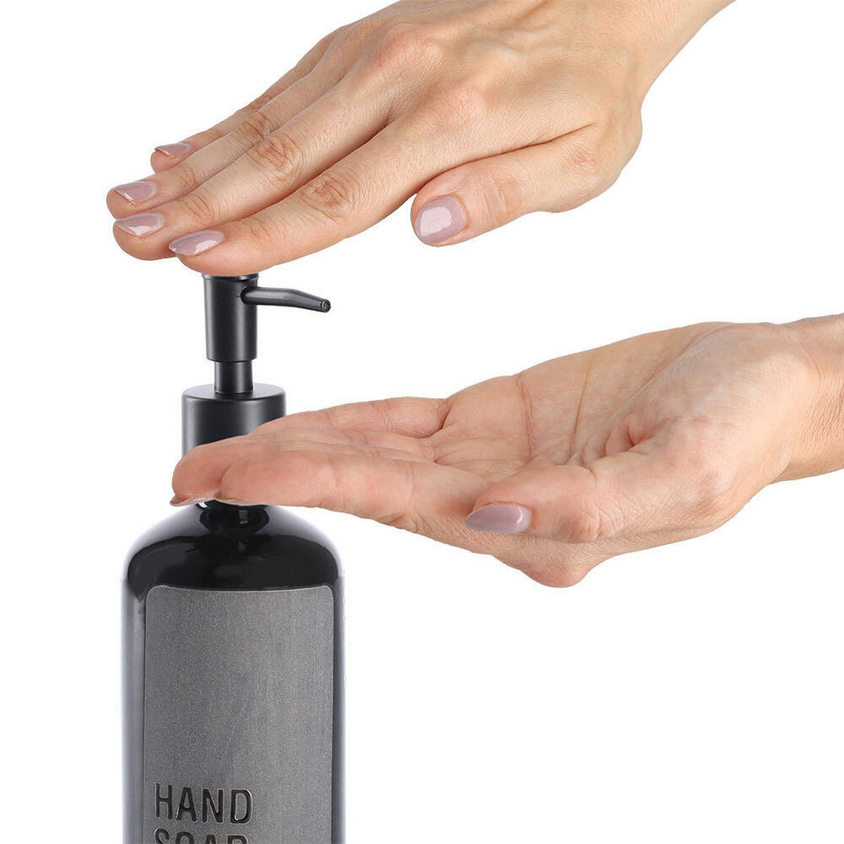 SEIFENSPENDER Handsoap 7/20,8 cm - Schwarz, Keramik (7/20.8/7cm)