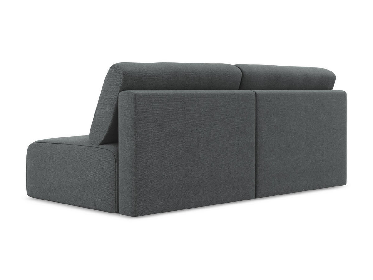 3-SITZER SOFA mit Schlaffunktion Strukturstoff Stoff Grau - Schwarz/Grau, Kunststoff/Textil (216/79/102cm) - Makamii
