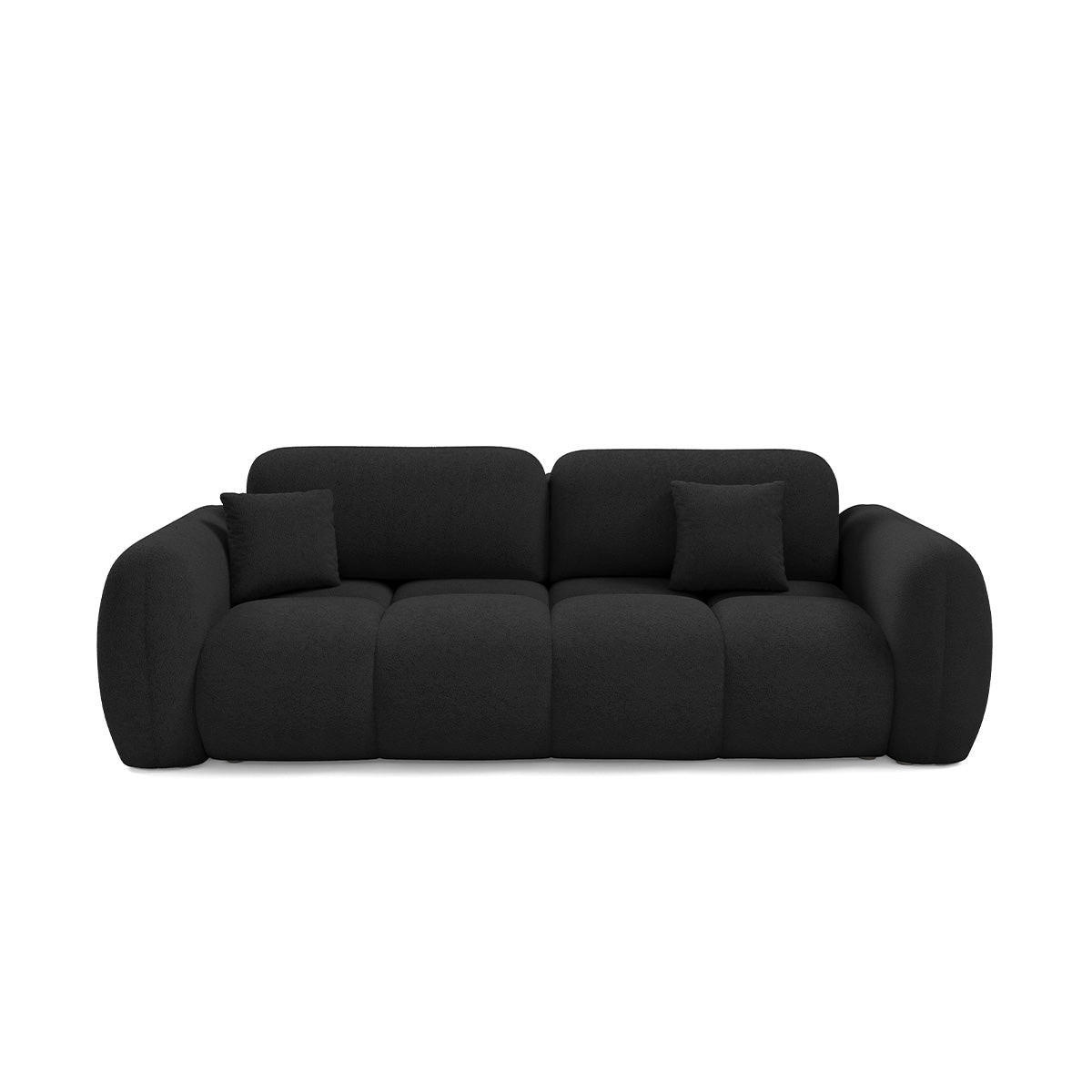 SOFA Livio 3 Sitzplätze Schwarz - Schwarz, Holz (270/95/121cm) - Petits-meubles