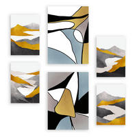 POSTER Set Mit 6 Gattung Naturen 1 In Kulissen Abstracts Ästhetische Dekorative Gemälde Für Ihr Wohnzimmer, Schlafzimmer, Zuhause A3 & A4 Rahmenlos - Klar, Papier (29/3cm) - Nacnic