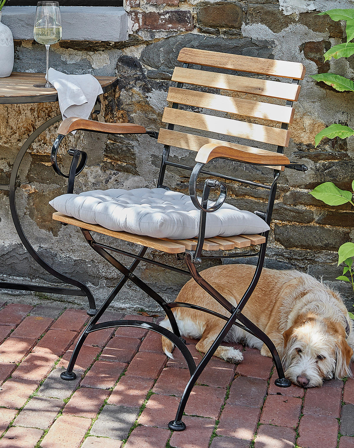 GARTENMÖBEL-SET (5-tlg.) Parklife - Schwarz/Braun, Holz/Metall - Butlers