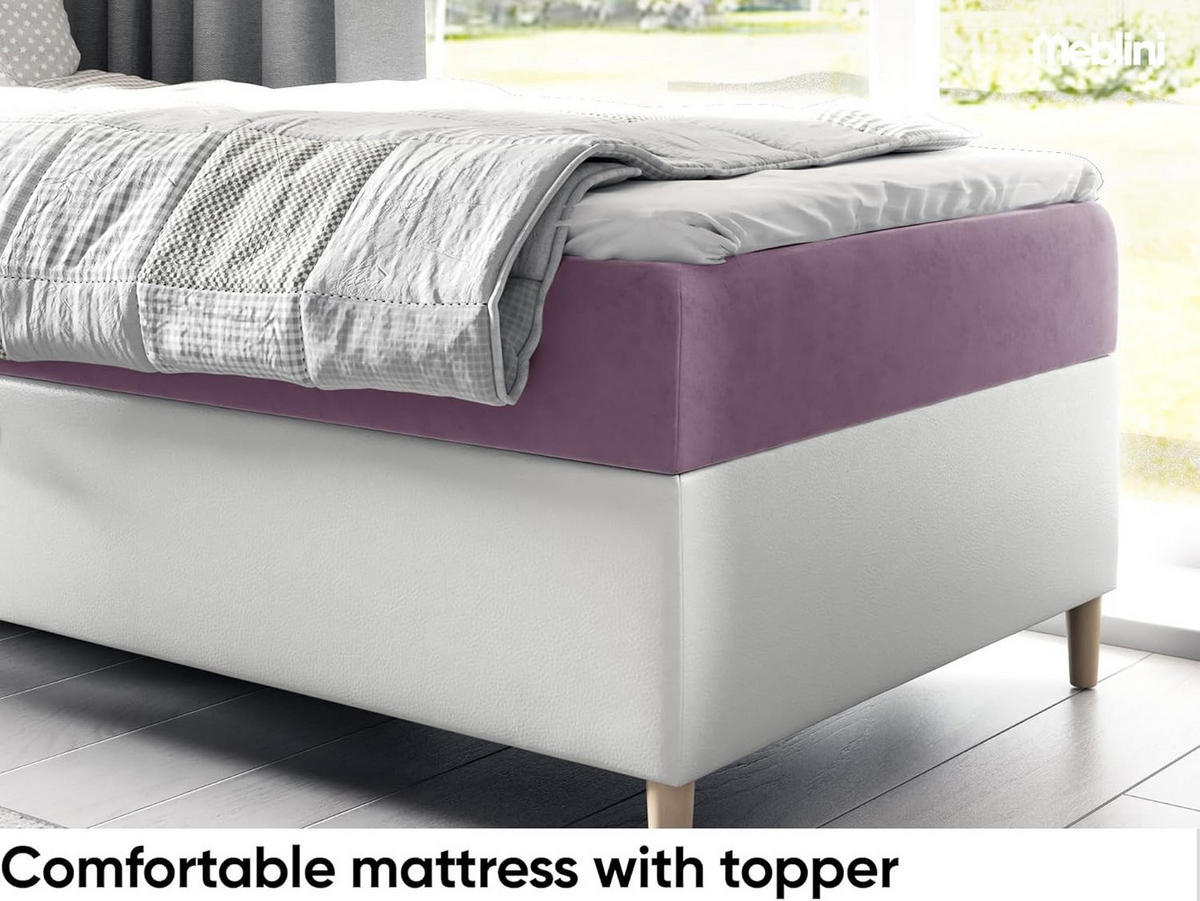 KINDERBETT MAYA 1 - Lila/Weiß, Holzwerkstoff (102/208cm) - Meblini