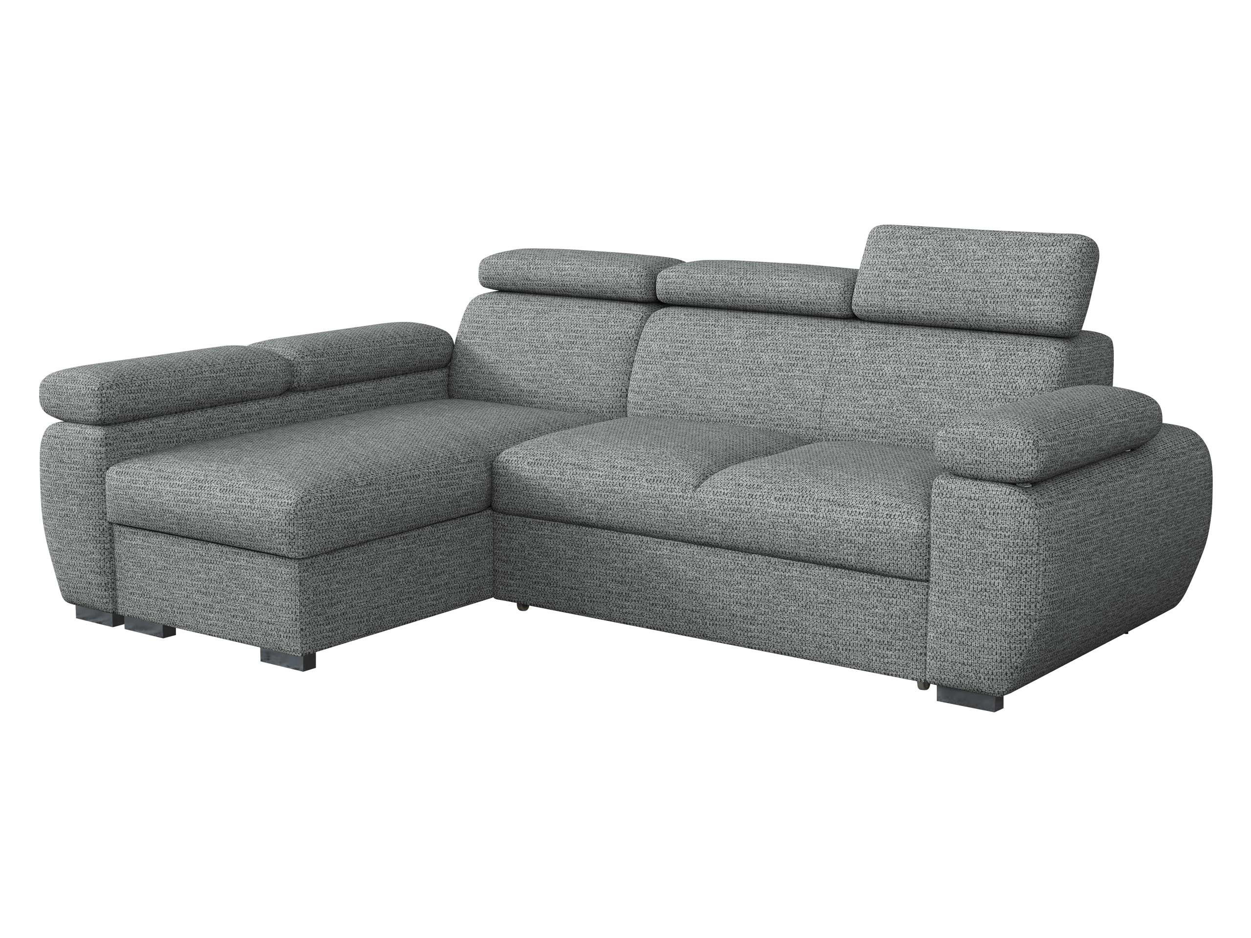 ECKSOFA Boston Mini, Seite: Links - LC+2R - Chromfarben/Silberfarben, Holz/Textil (255/170cm) - MIRJAN24