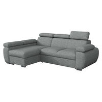 ECKSOFA Boston Mini, Seite: Links - LC+2R - Chromfarben/Silberfarben, Holz/Textil (255/170cm) - MIRJAN24