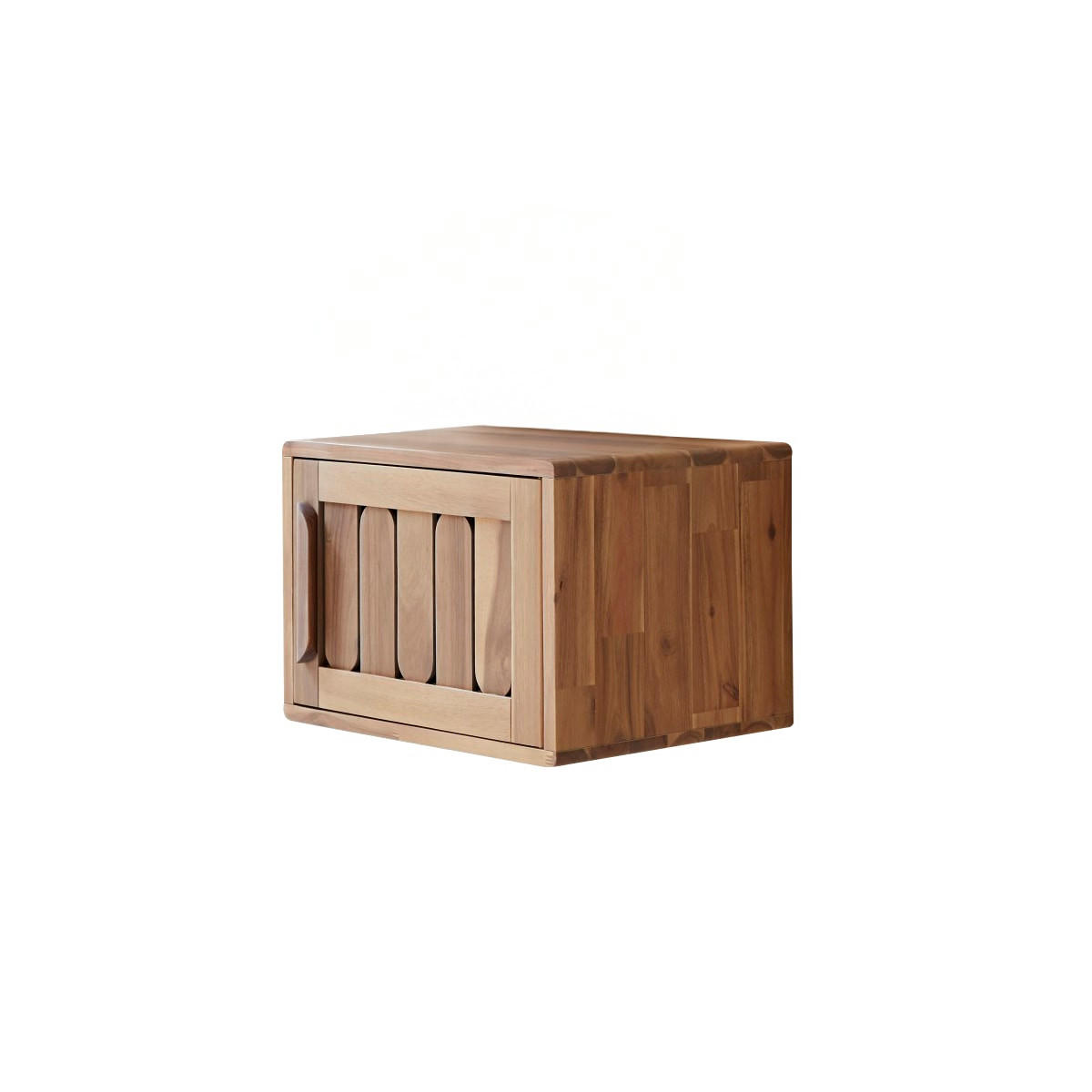 BADEZIMMERMÖBEL Lila Natur aus Akazie - Naturfarben, Holz (50/35/40cm) - Tikamoon