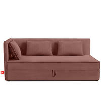 JUGENDBETT ROTI Einzelbett mit Bettkasten, 90x200cm, Bett mit Bonellmatratze, mit Rückenlehne - Pink/Schwarz, Holz/Holzwerkstoff (92/200cm) - KONSIMO®