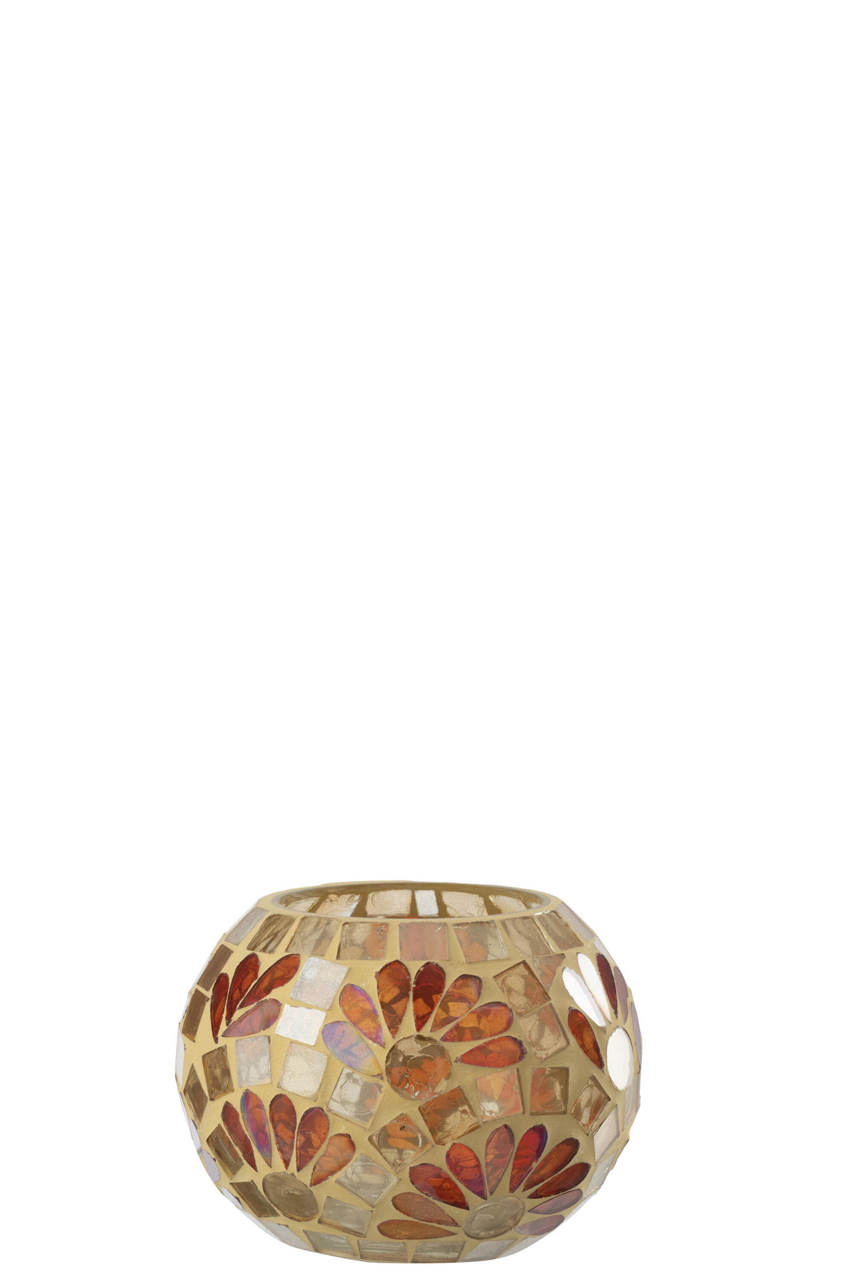 KERZENSTÄNDER GEBROCHENES Weiß - Weiß, Glas (10/8.5cm) - J-Line