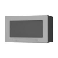 KLAPPHÄNGESCHRANK Kvantum W4BS/60-AV Dust Grey Matt / Schwarz Matt 60 / 32,5 / 36cm - Schwarz/Grau, Holz/Holzwerkstoff (60/36/32.5cm) - Feldmann-Wohnen