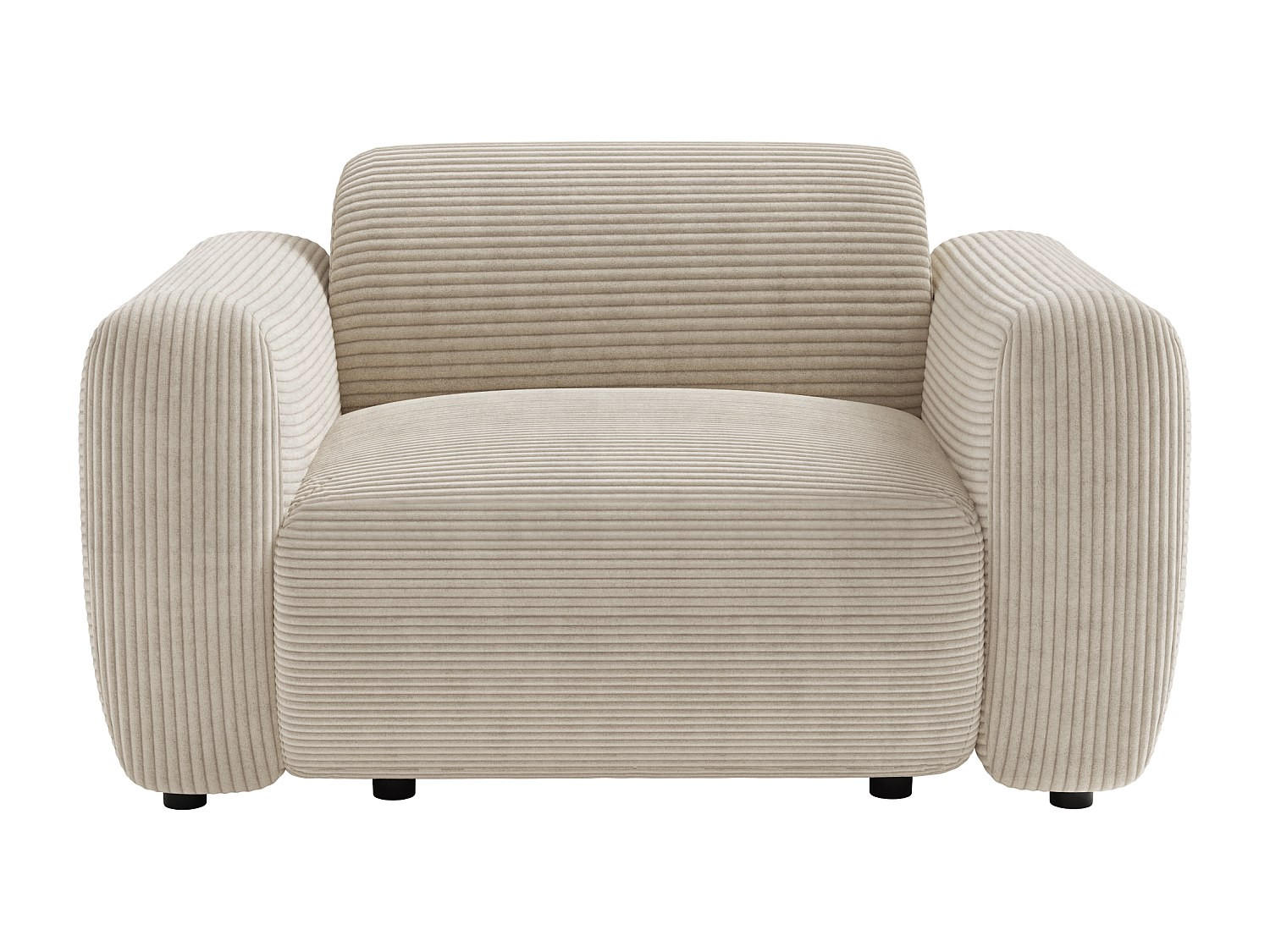 SESSEL mit gerader Rückenlehne - 1 Person - stoff - beige Pogni - Beige, Textil (130/67/97cm) - Vente-Unique
