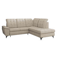 ECKSOFA Forest, Seite: Rechts - Beige/Schwarz, Holz/Textil (271/212cm) - MIRJAN24