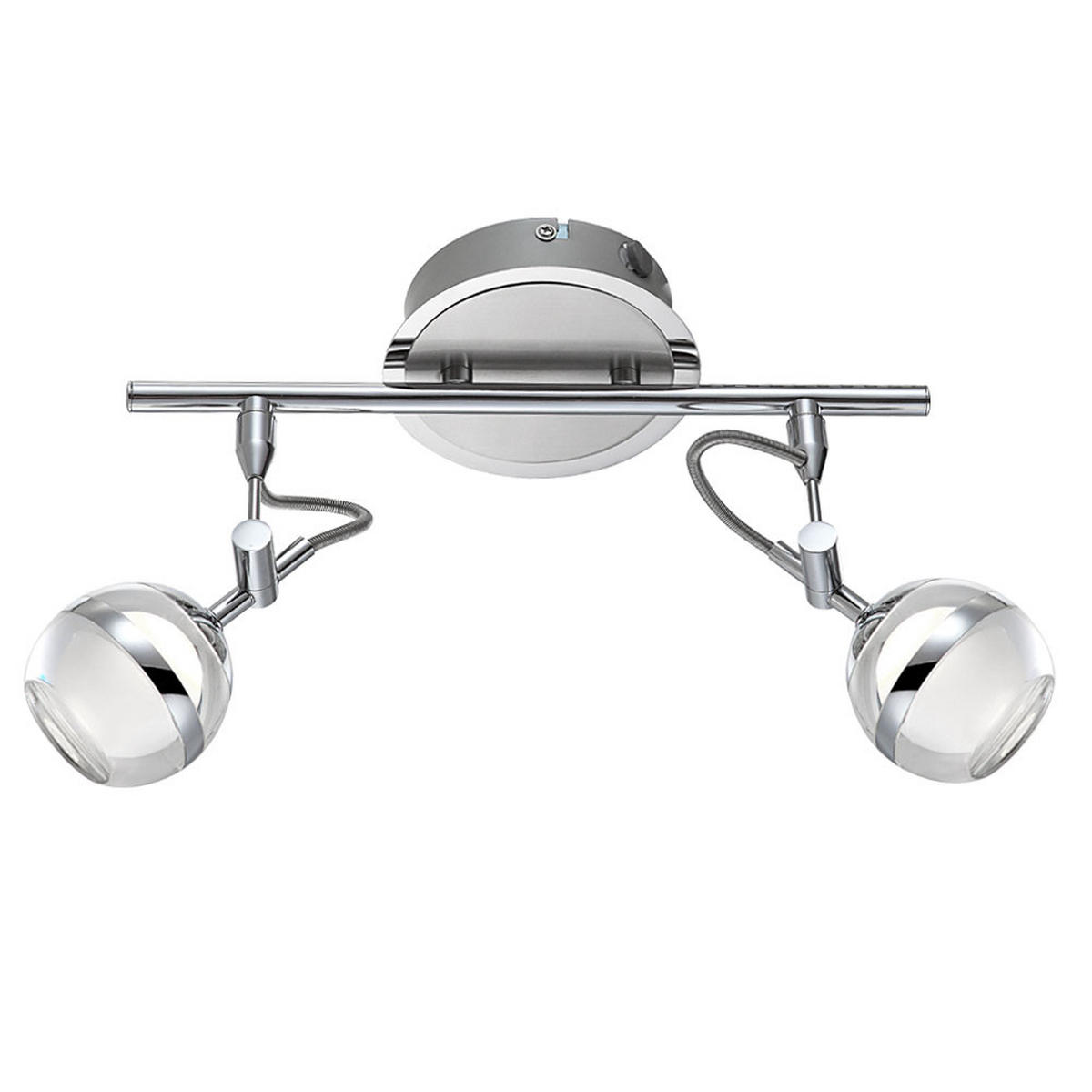 LED DECKENLEUCHTE DENVER Chrom Silber - Silberfarben, Metall (32/13/20cm) - Globo Lighting