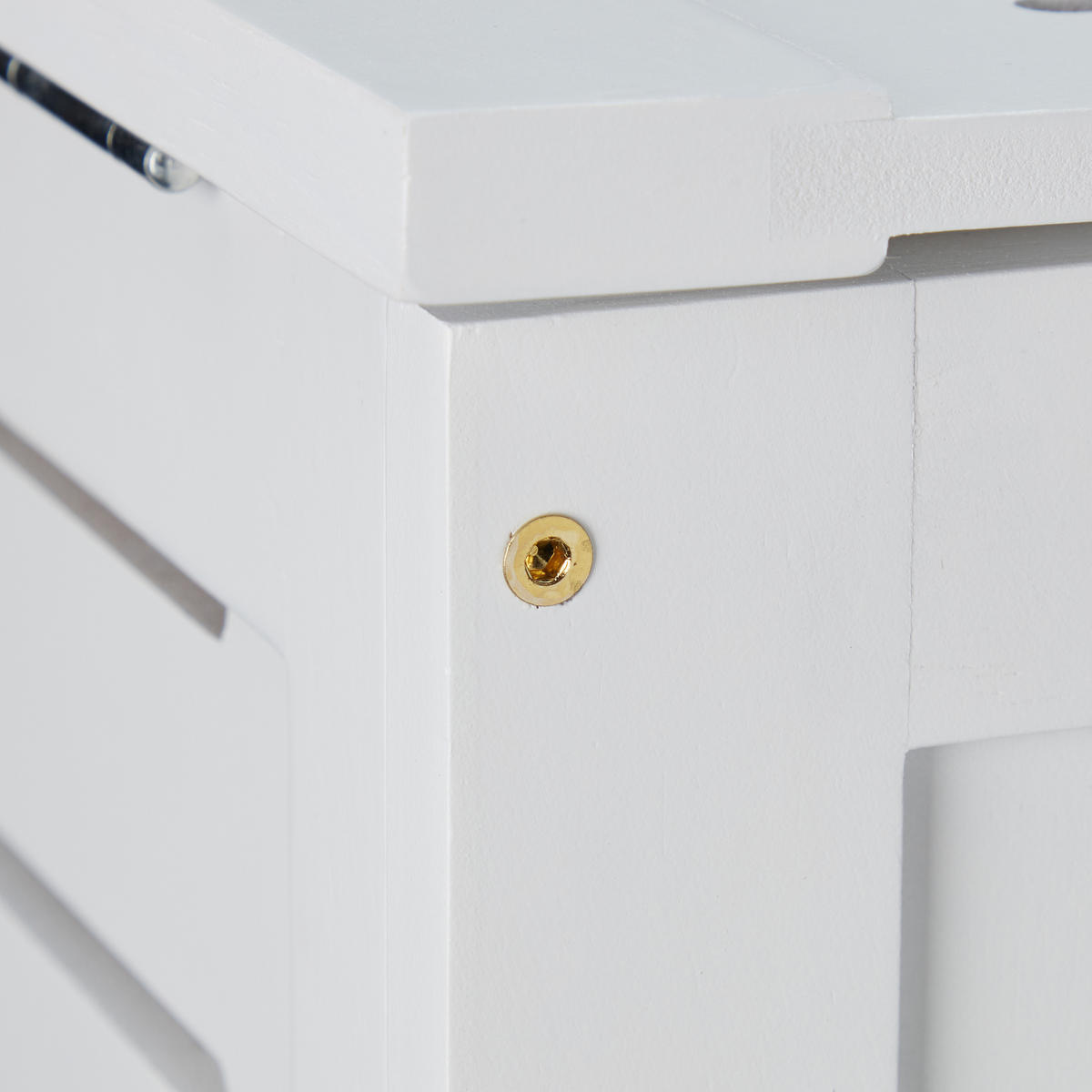 WÄSCHETRUHE - Weiß, Holz/Holzwerkstoff (45/65.5/45cm) - Relaxdays