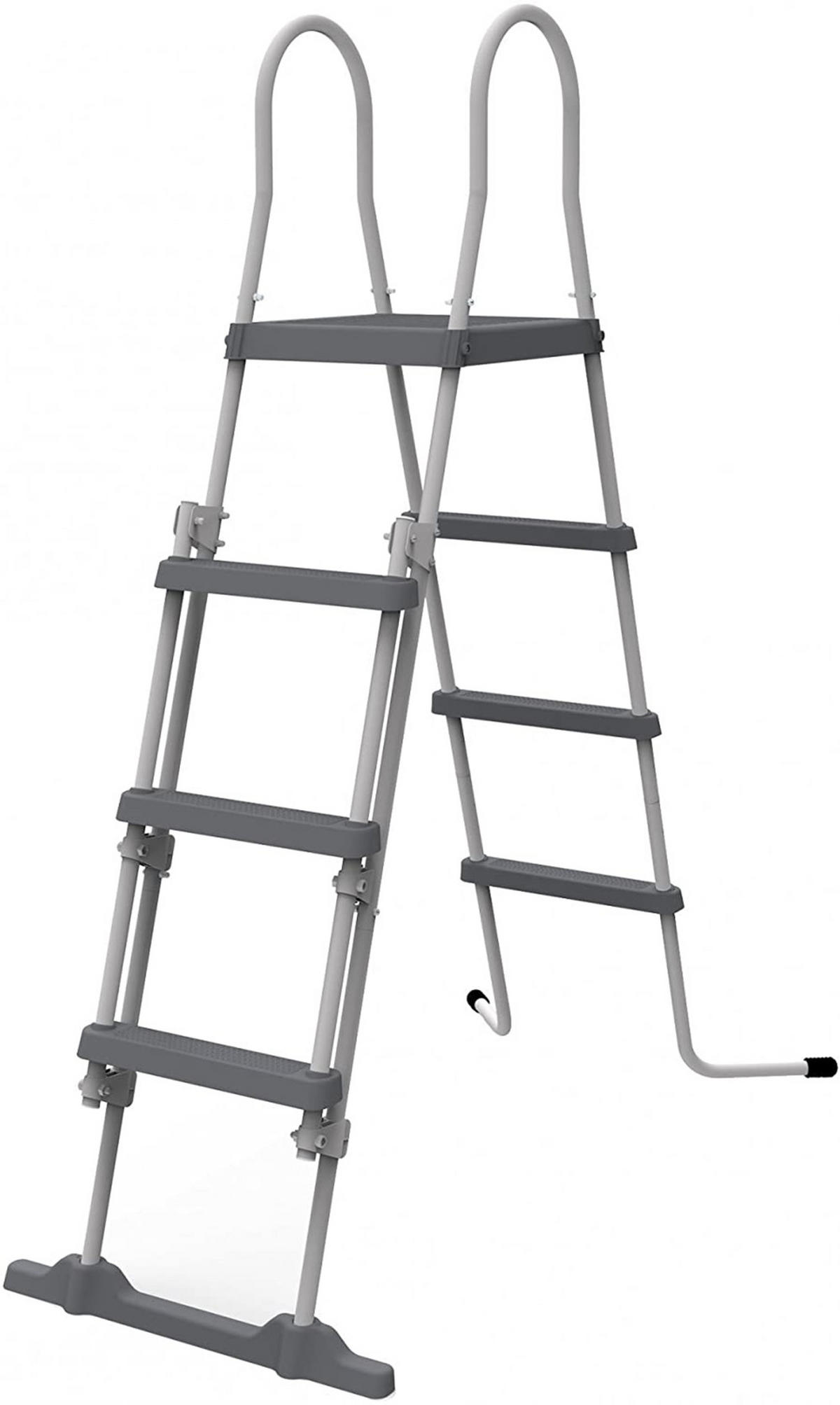 POOL Komplettset rechteckig 549 x 305 x 122 cm grau mit Filterpumpe und Leiter - Grau, Kunststoff/Metall (305/122/549cm) - Avenli