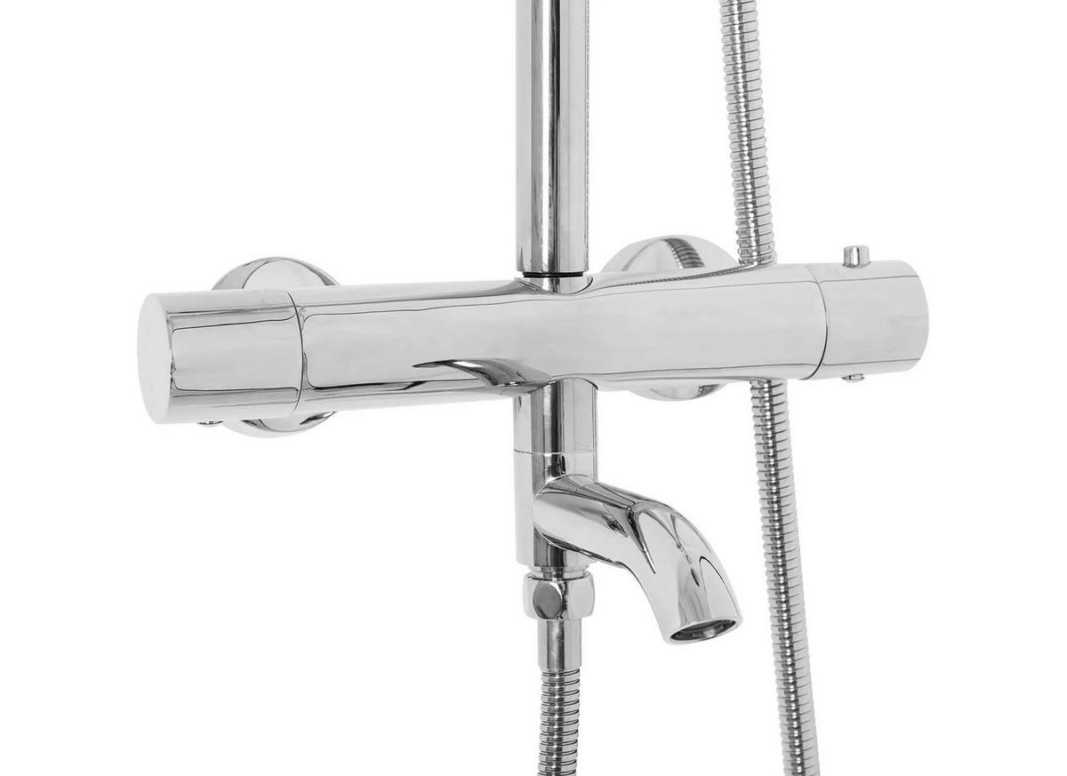 THERMOSTAT Duschset Rea Lungo Chrome - Chromfarben, Metall (26.5/117/45cm) - REA