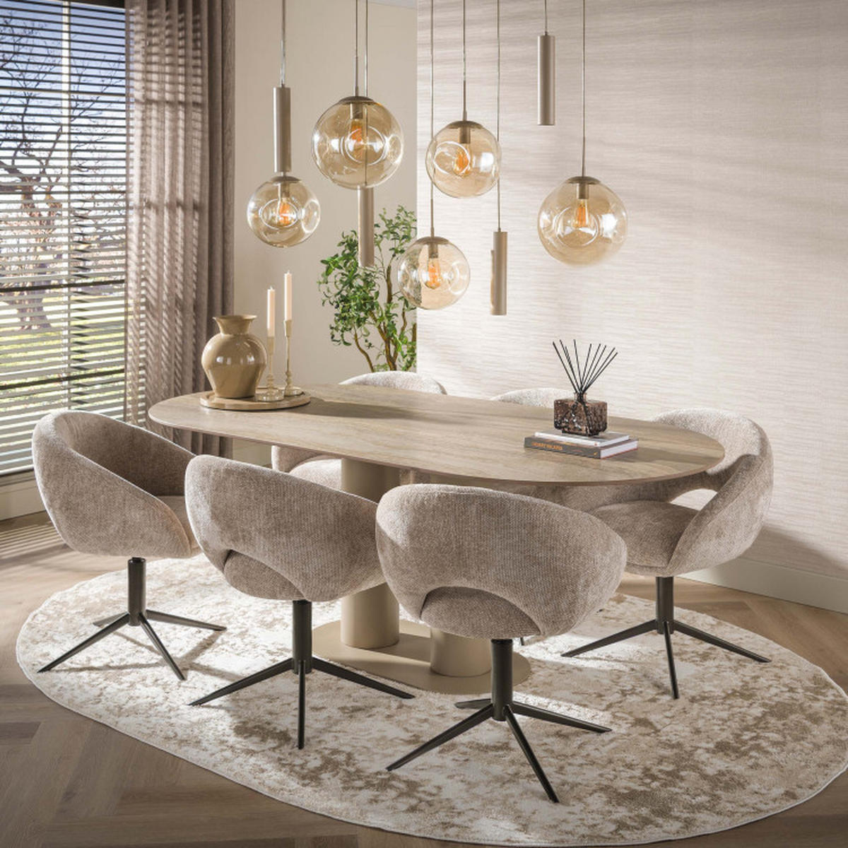 HÄNGELEUCHTE Nova Beige 60/133/150 cm - Beige, Textil (60/133/150cm) - Hoyz Collection