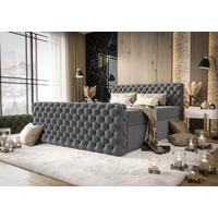BOXBETT Figo IV Blau 180x200 cm - Blau, Textil (180/200cm) - B&B Home