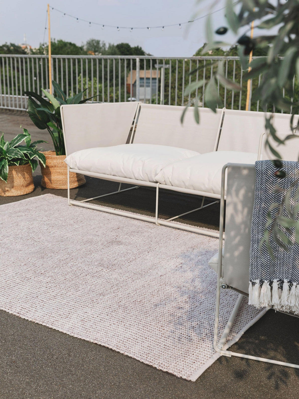 TEPPICH aus recyceltem Material Nyssa Cream/Taupe 120x170 cm - Creme, Textil (120/170cm) - benuta Pure