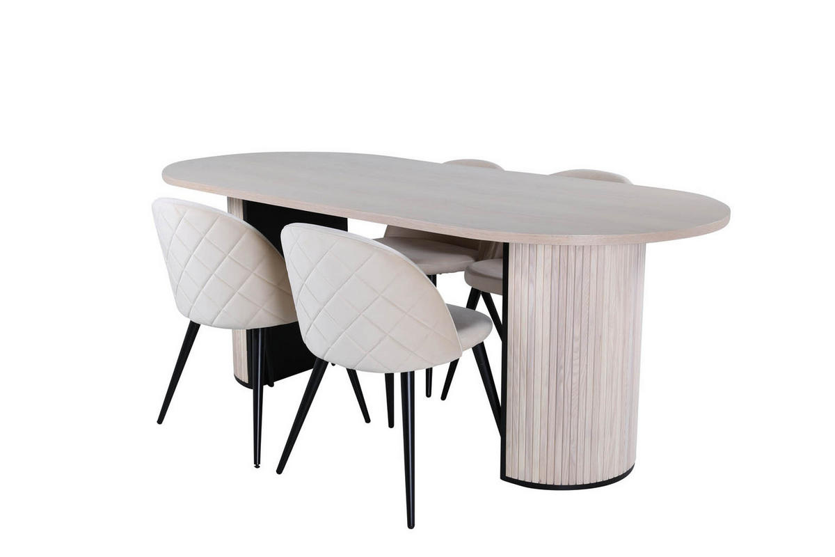 TISCHGRUPPE Beige - Beige, Holzwerkstoff (90/75/200cm) - ebuy24