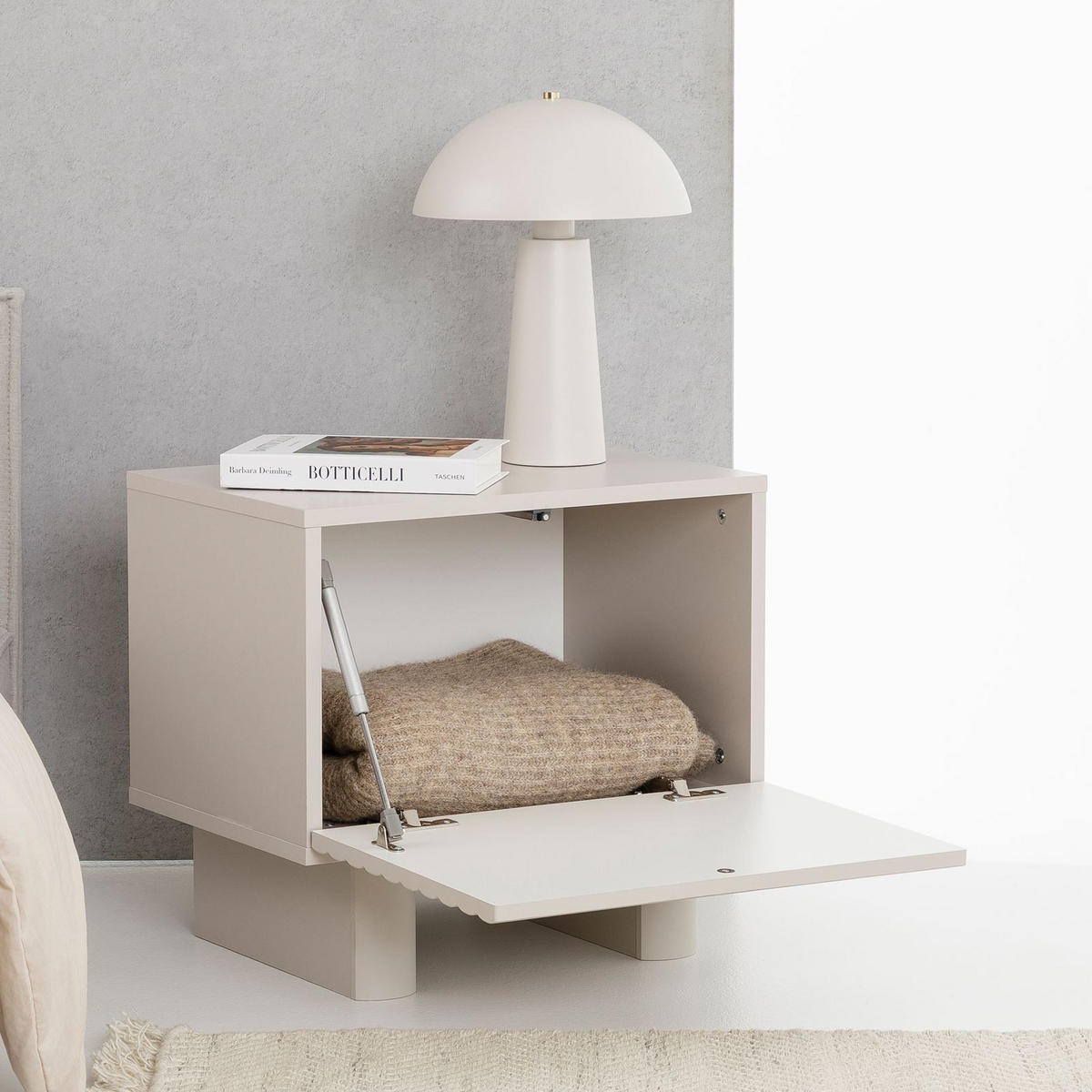 NACHTTISCH TURKU - Kaschmir, Holzwerkstoff (50/46/37cm) - IDIMEX